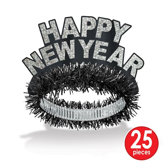 Beistle Black & Silver New Year Glow Accessory Kit